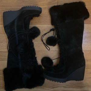 COACH Black Fur Boots 😍